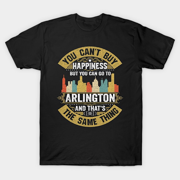 USA City Arlington City T-Shirt I Love Arlington Flag Texas State Home City Arlington Map Native American USA Flag T-Shirt by BestSellerDesign